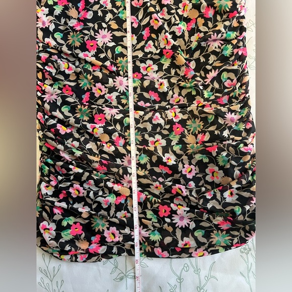 AFRM Los Angeles Desani Ruched Skirt in Noir Ditsy, size L, NWOT! Love Island - Picture 7 of 7